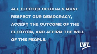 Twitter post - LWV election outcome statement