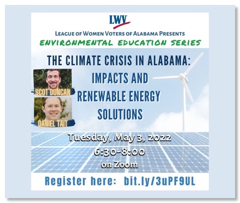 Facebook post - Climate Crisis in AL Impacts - Renewables
